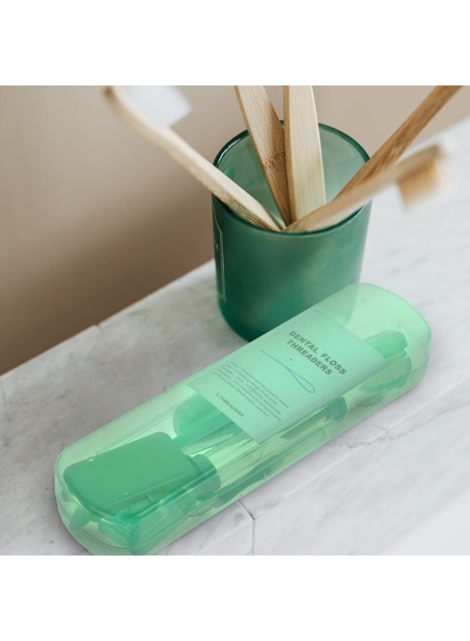 1 Set Orthodontic Tools Set Dental Reflector Mirror Interdental Brushes Orthodontic Wax Dental Floss Toothbrush Kit Green - Image 3